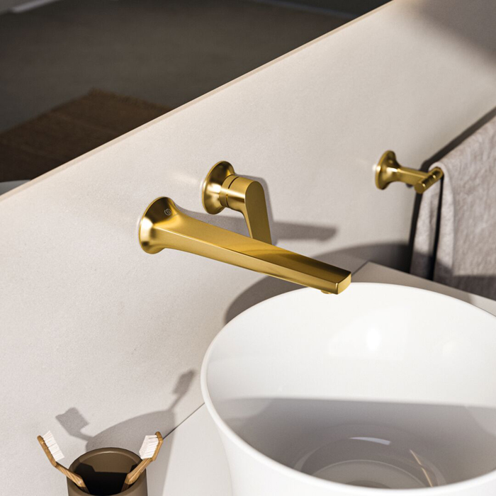 Ideal Standard La Dolce Vita Смеситель для раковины, встраиваемый, излив: 21см., цвет: PVD Brushed Gold (Шлифованное Золото)