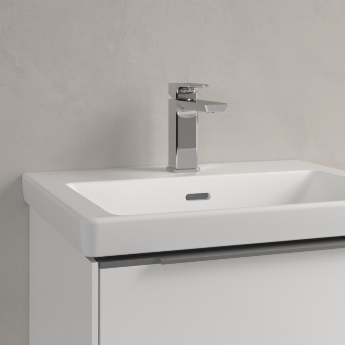 Villeroy&Boch Subway 3.0 Раковина 55х44х16.5см., 1 отв., подвесная, CeramicPlus, с переливом, цвет: белый камень