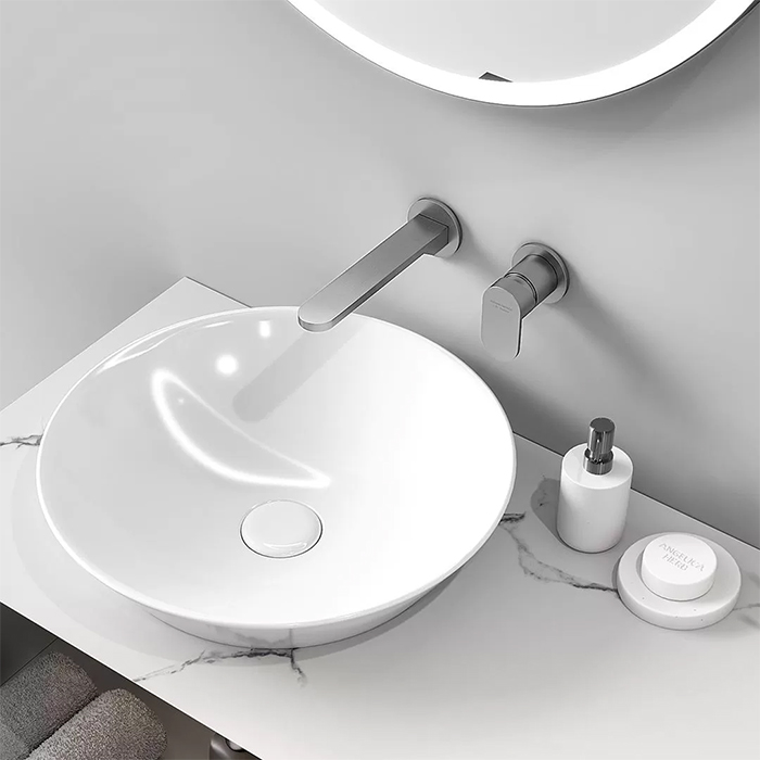 Kerama Marazzi Siara Смеситель для раковины, встраиваемый, цвет: нержавеющая сталь