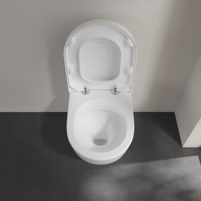 Villeroy&Boch Subway 2.0, Унитаз с открытым смывным краем, пристенная установка, DirectFlush, горизонтальный выпуск, не подходит для установки со смывными кранами, 37x56см, цвет: белый