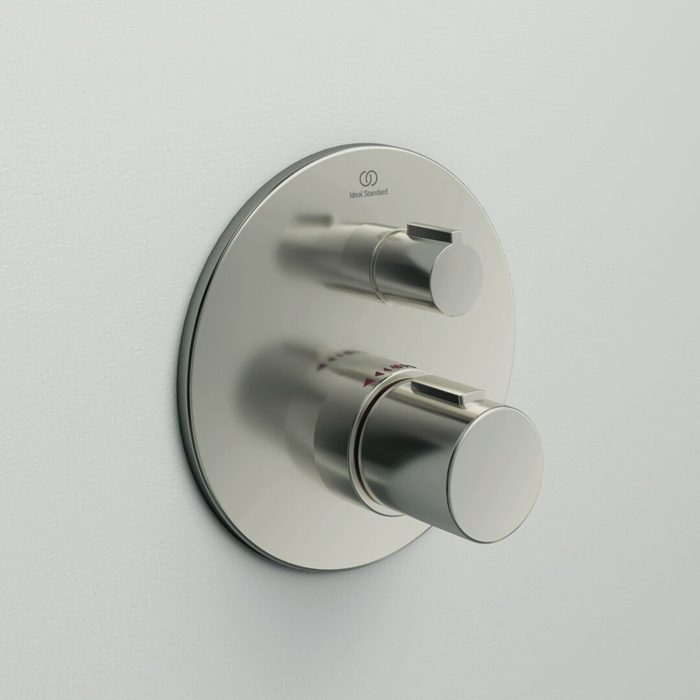 Ideal Standard Ceratherm Т100 Смеситель для душа, встраиваемый, термостатический, без душевого гарнитура, цвет: PVD Silver Storm (Серебряный Шторм)