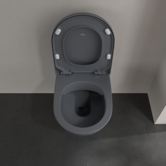 Villeroy&Boch Subway 2.0 Унитаз 37х56х36.5см., подвесной, DirectFlush, CeramicPlus, цвет: Graphite