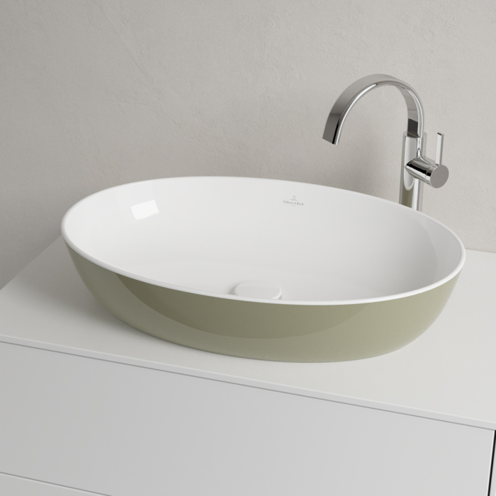 Villeroy&Boch Artis Раковина 61x41x13см., накладная, цвет: Sage Green