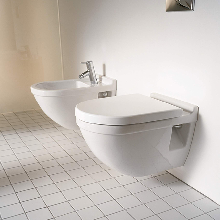 Duravit Starck 3 Унитаз 54х36 см, подвесной, WondweGliss, с креплением Durafix, цвет: белый