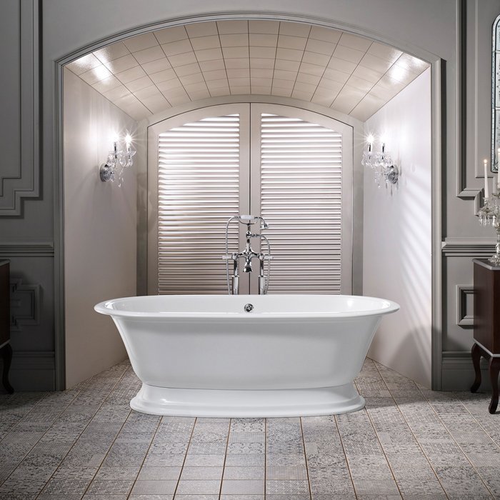 Victoria + Albert Elwick Ванна 190.2х91х62.2см., quarrycast, цвет: белый