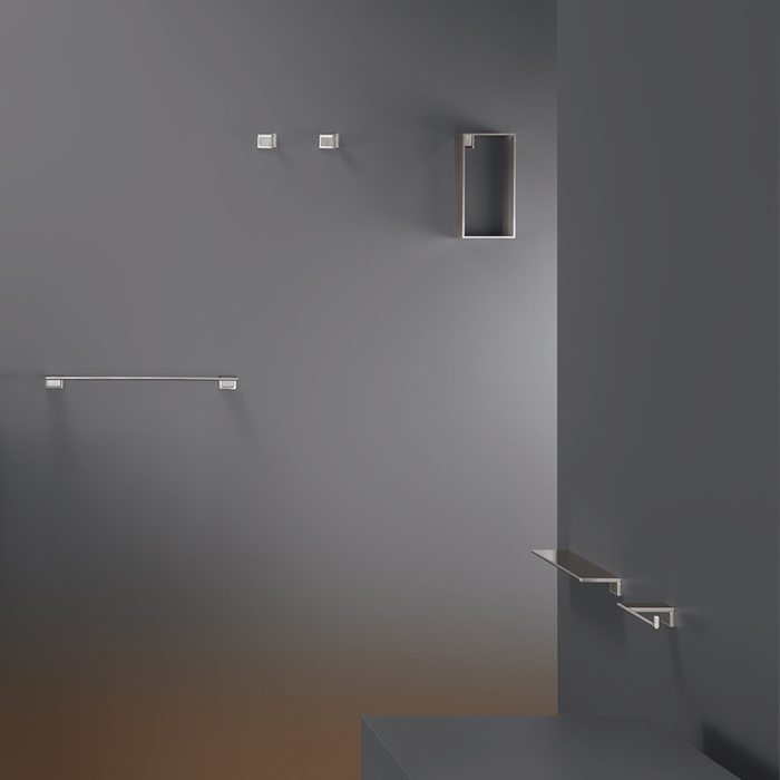 CEA Design DUET Полочка 15см, подвесная, цвет: нержавеющая сталь
