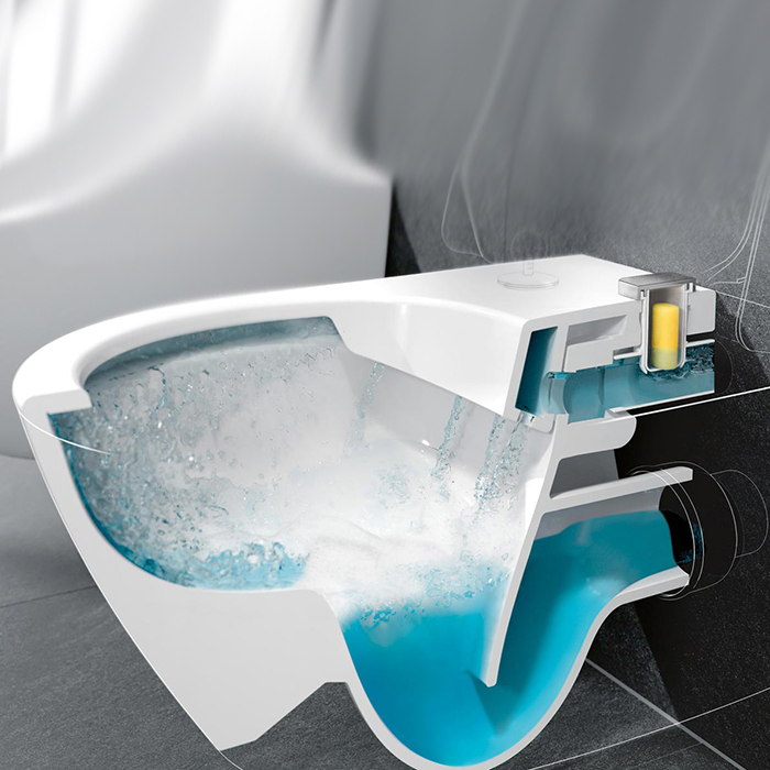 Villeroy&Boch Subway 2.0, Унитаз подвесной, с открытым смывным краем Compact, DirectFlush, ViFresh, горизонтальный выпуск, 37x56см, цвет: белый