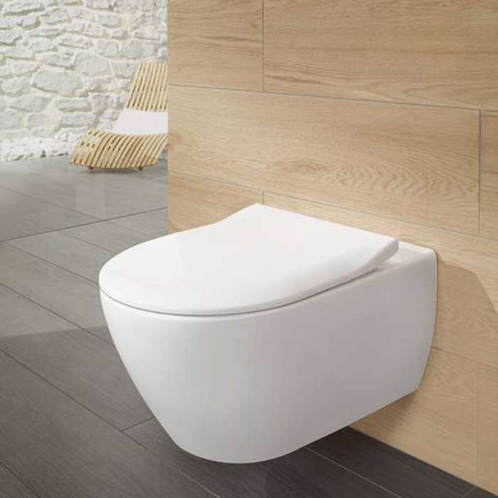 Villeroy&Boch Subway 2.0 Унитаз подвесной 37.5x56.5 см, безободковый, с антигрязевым покрытием CeramicPlus, цвет: белый