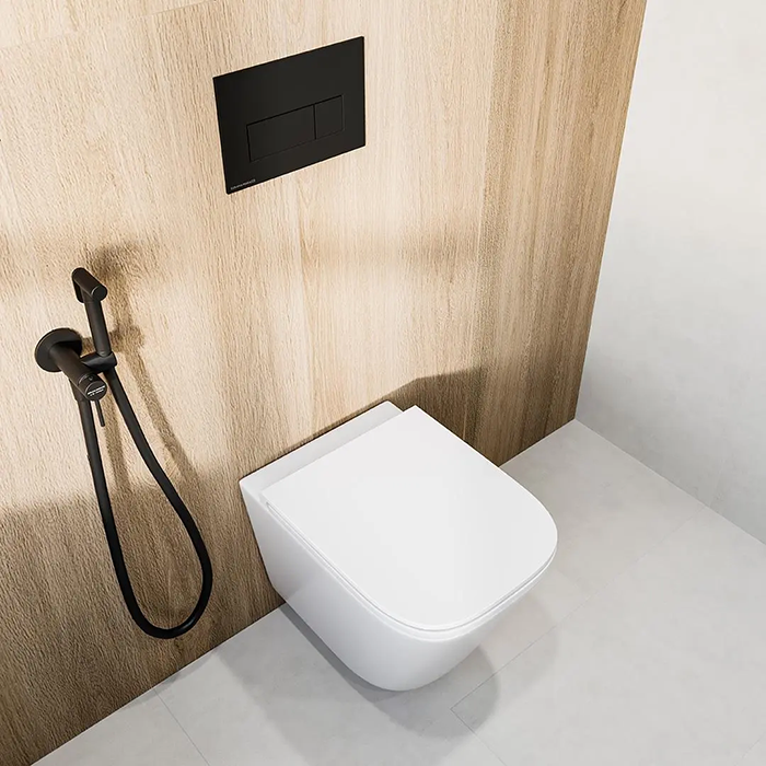 Kerama Marazzi Cubo Унитаз 34x48см., подвесной, смыв торнадо, с крепежом и сиденьем, цвет: белый глянцевый