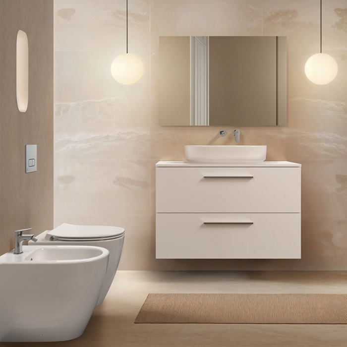 Ideal Standard Ceralife O Смеситель для раковины, настенный, излив: 18см., для монтажа с A1313NU цвет: хром