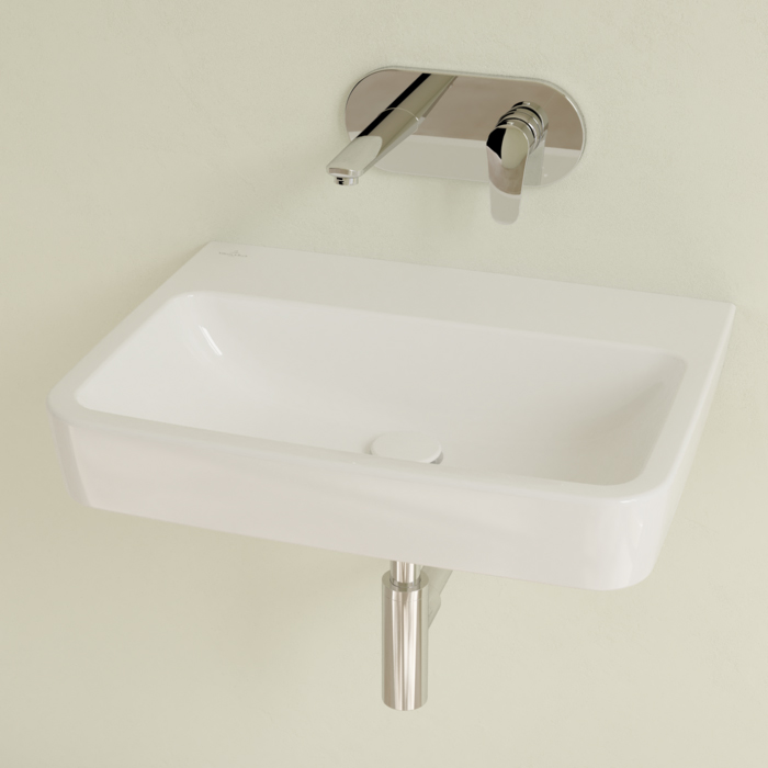 Villeroy&Boch O.novo раковина 60x46x17.5см., без отв., подвесная, без перелива, цвет: альпийский белый