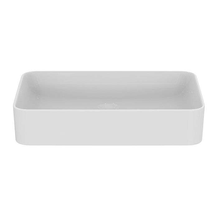 Ideal Standard Conca Раковина 60х40х12см., накладная, без отв., прямоугольная, с крепежом, цвет: белый