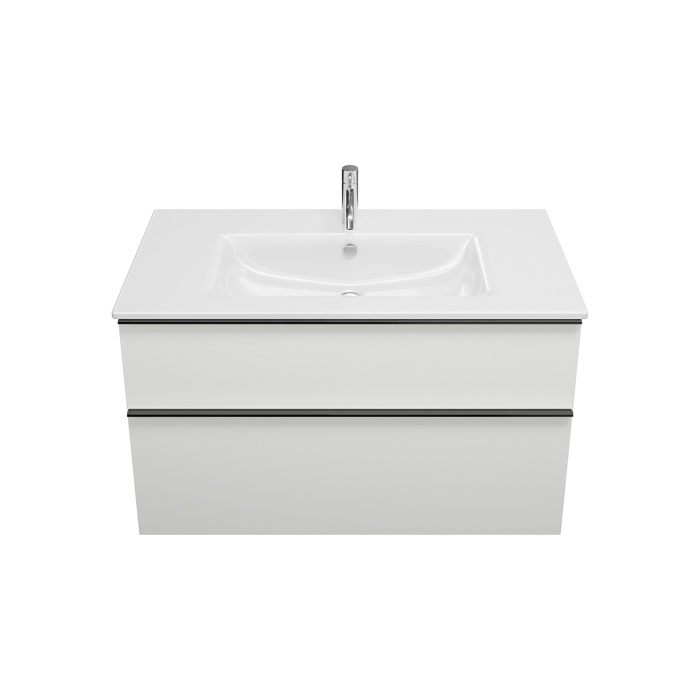 Burgbad Eqio Тумба 102x62x49см., подвесная, с раковиной, 1 отв., цвет: белый глянцевый