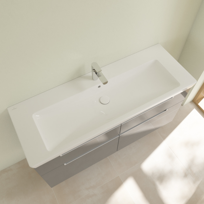 Villeroy&Boch Subway 2.0 Раковина 130х47 см, 2 отв., с переливом, цвет: белый