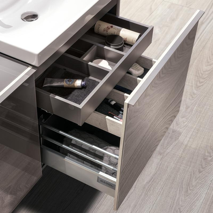 Geberit Acanto Тумба под раковину 89x53.5см., подвесная, цвет: лавовый матовый