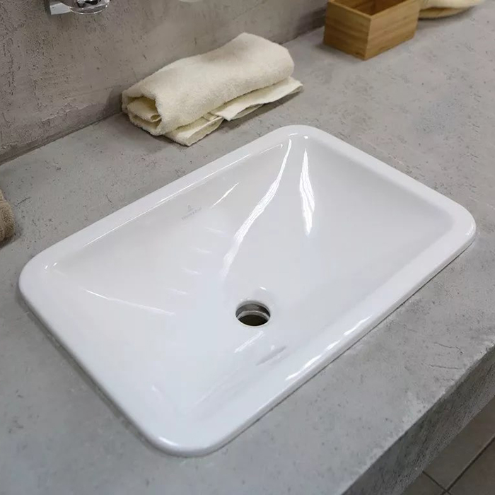 Villeroy&Boch Loop&Friends Раковина 51x34x17см., встраиваемая сверху, без отв., с переливом, цвет: альпийский белый