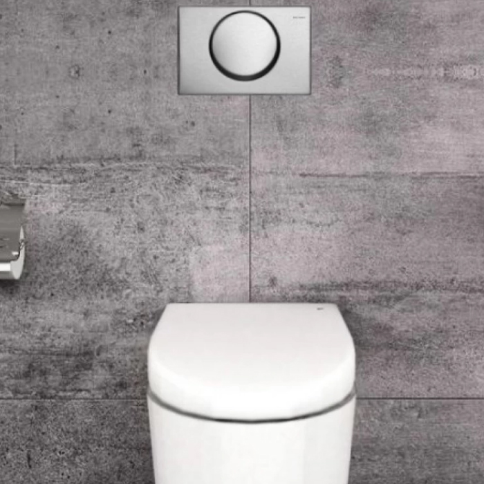 Geberit Delta10 Клавиша смыва для унитаза, смыв/стоп, цвет: нержавеющая сталь