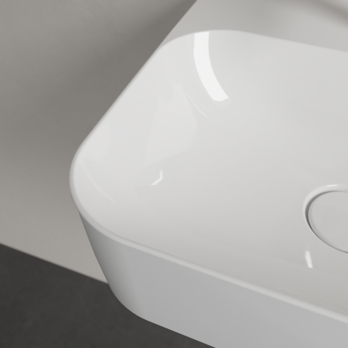 Villeroy&Boch Finion Раковина 43х39 см, 1 отв., с переливом, с антигрязевым покрытием CeramicPlus, цвет: белый