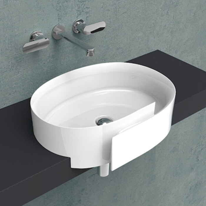 Flaminia Monoroll Раковина 56x42x12.5 см, без отв., цвет: белый