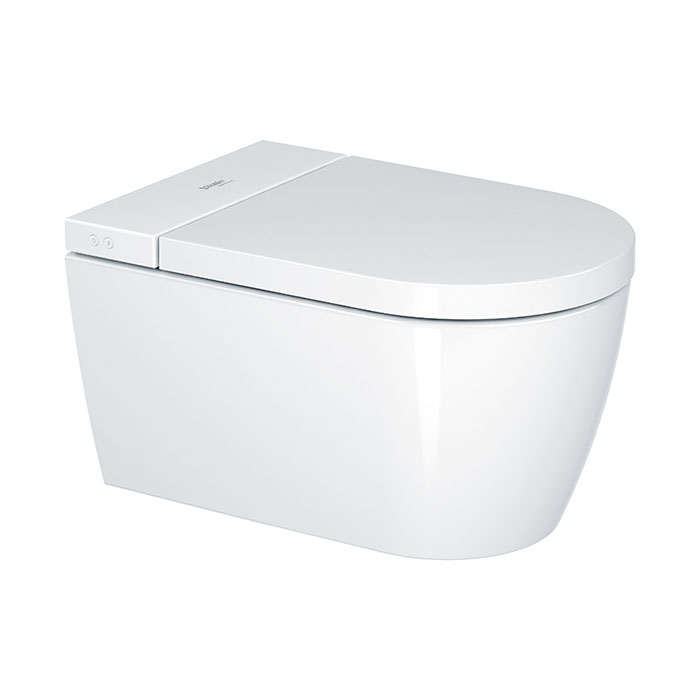 Duravit SensoWash Унитаз подвесной, безободковый, с сиденьем Sensowash, инсталляцией и клавишей, покрытие Hygieneglaze, цвет: белый