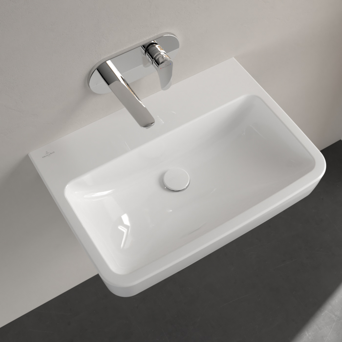 Villeroy&Boch O.novo раковина 65x46x17.5см., без отв., подвесная, без перелива, цвет: альпийский белый