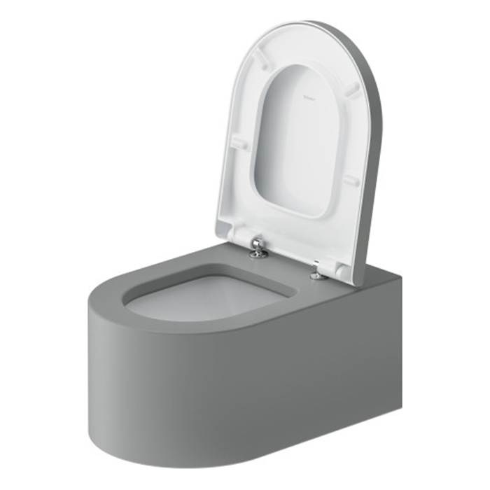 Duravit Millio Унитаз подвесной, 37x57см., декор "Smooth", крепление в компл., цвет: светло-серый матовый