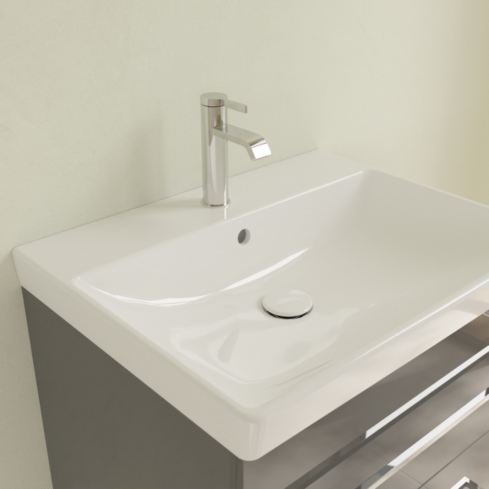 Villeroy&Boch Avento Раковина 60x47 см, 1 отв., с переливом, с антигрязевым покрытием CeramicPlus, цвет: белый