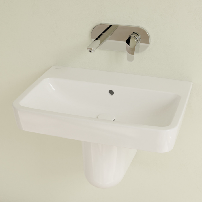 Villeroy&Boch O.novo раковина 65x46x17.5см., без отв., подвесная, с переливом, цвет: альпийский белый