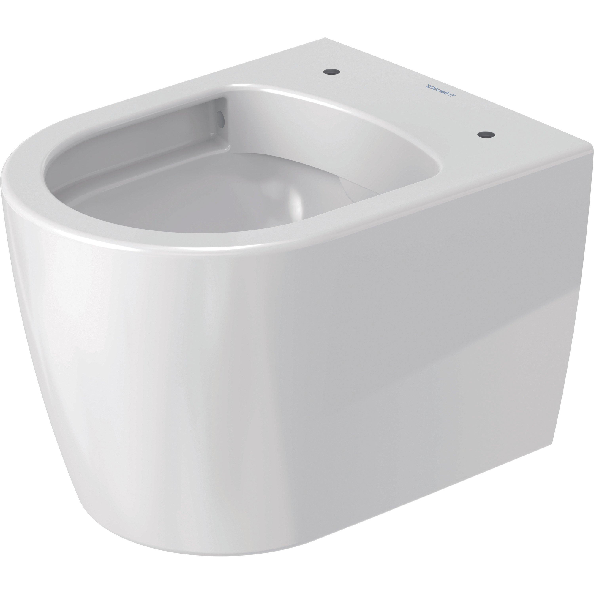 Duravit ME by Starck Комплект: унитаз подвесной Compact Rimless, 37x48см 253009 + сиденье с микролифтом: 002019, цвет: белый