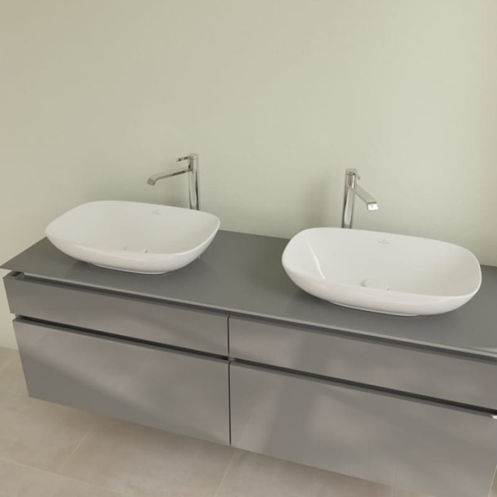 Villeroy&Boch Loop&Friends Раковина 38х56х12см., накладная, без отв., без перелива, цвет: альпийский белый