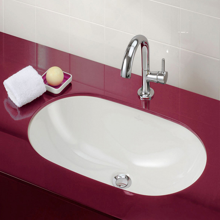 Villeroy&Boch O.novo Раковина врезная под столешницу 60x35см, с переливом, цвет: альпийский белый