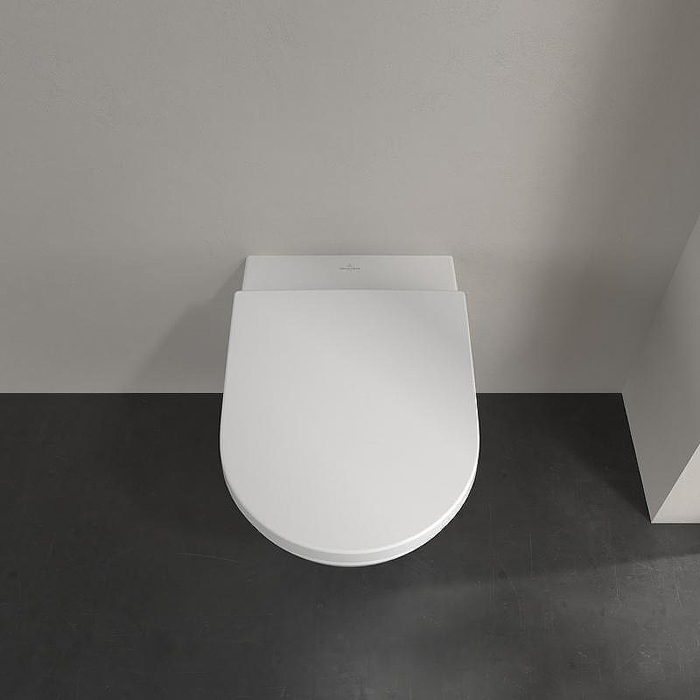 Villeroy&Boch Subway 3 Унитаз 37х56х36см., подвесной, безободковый, SoftClosing, цвет: альпийский белый