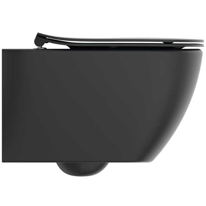 Ideal Standard Idealmood Унитаз подвесной 53.5х36.5см., AquaBlade®, с сиденьем и крышкой, цвет: Черный матовый