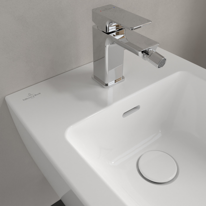 Villeroy&Boch Subway 3.0 Биде подвесное 37.5х56х27см., 1 отв., с донным клапаном, цвет: альпийский белый