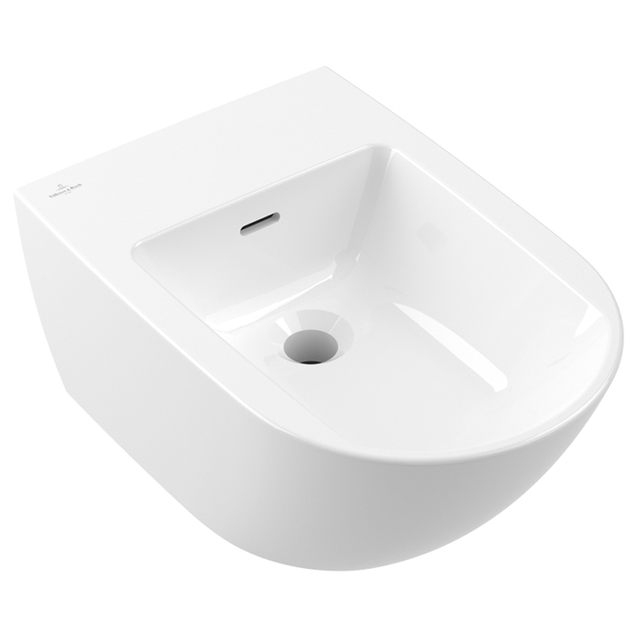 Villeroy&Boch Subway 3.0 Биде подвесное 37.5х56х27см., 1 отв., с донным клапаном, цвет: альпийский белый