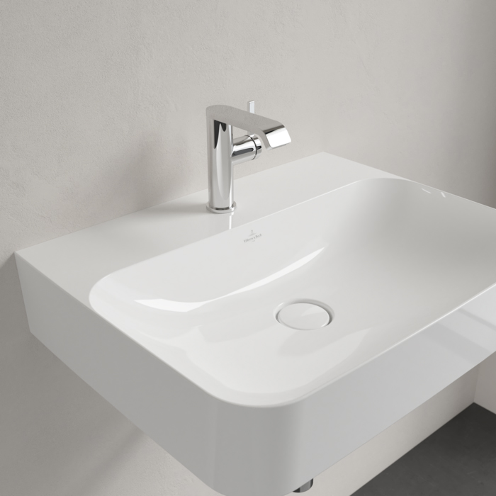 Villeroy&Boch Finion Раковина 60х47 см, 1 отв., с переливом, с антигрязевым покрытием CeramicPlus, цвет: белый