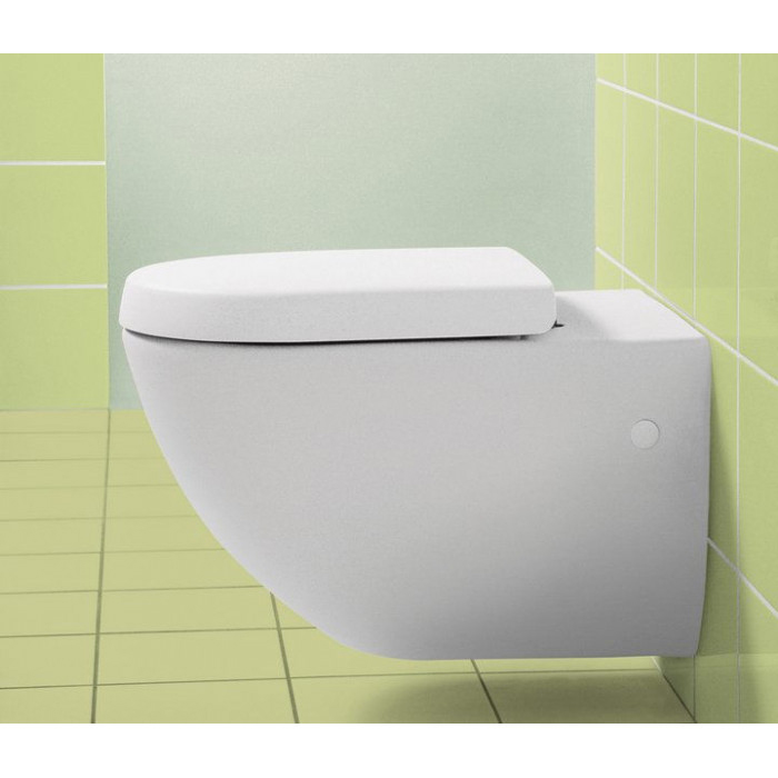 Villeroy&Boch Subway Сиденье с крышкой для унитаза, с микролифтом, нерж. сталь, цвет: альпийский белый