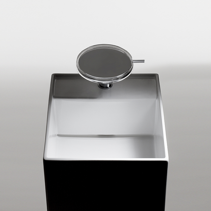 Laufen Kartell Раковина 37.5х43.5х90 см, 1 отв., напольная, без перелива, цвет: черный глянцевый