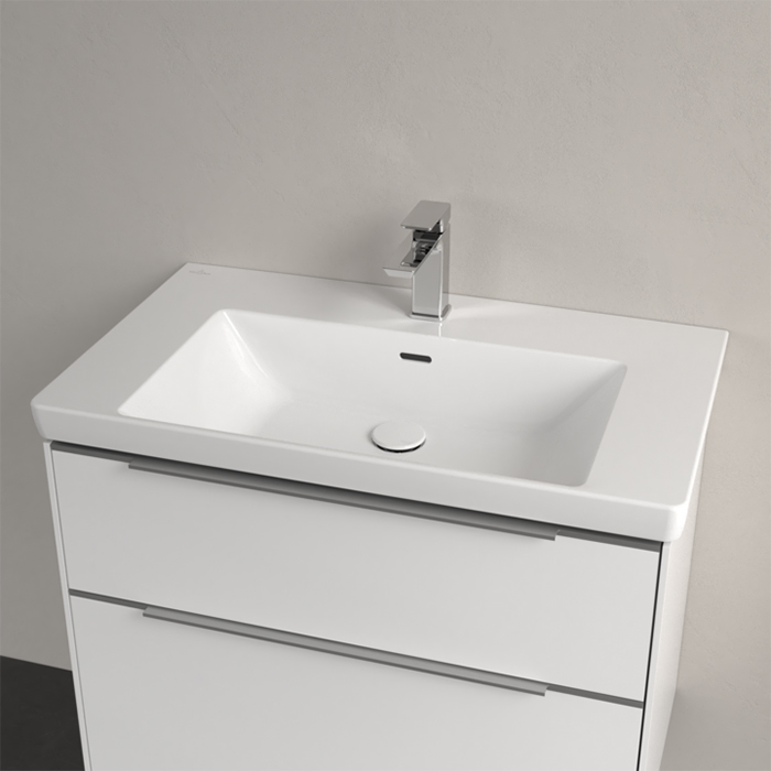 Villeroy&Boch Subway 3.0 Раковина 80х47х16.5см., 1 отв., подвесная, цвет: альпийский белый