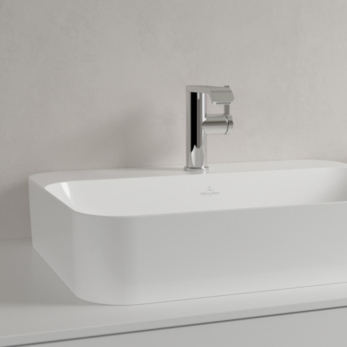 Villeroy&Boch Finion Раковина 60х44.5 см, 1 отв., с переливом, с антигрязевым покрытием CeramicPlus, цвет: белый