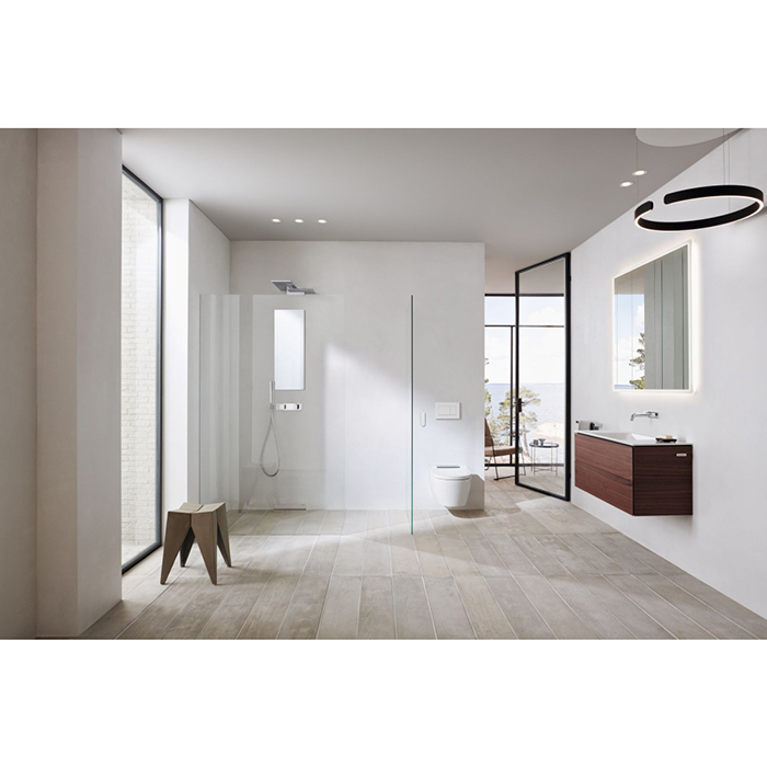 Geberit AquaClean Унитаз-биде 37.5х56.5см., подвесной, с крышкой-сиденьем микролифт, панель хром, цвет: белый