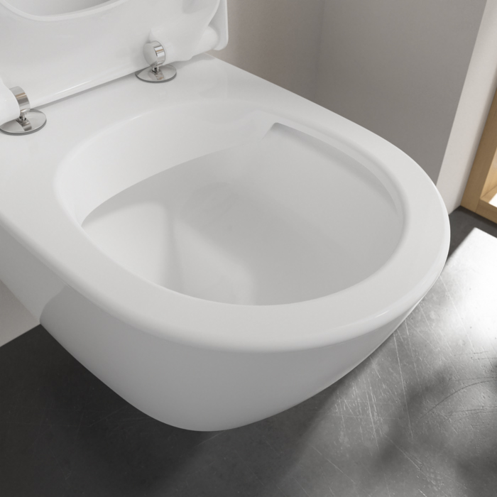 Villeroy&Boch Subway 2.0, Унитаз подвесной, с открытым смывным краем Compact, DirectFlush, ViFresh, горизонтальный выпуск, не подходит для установки со смывными кранами, 37x56см, цвет: белый