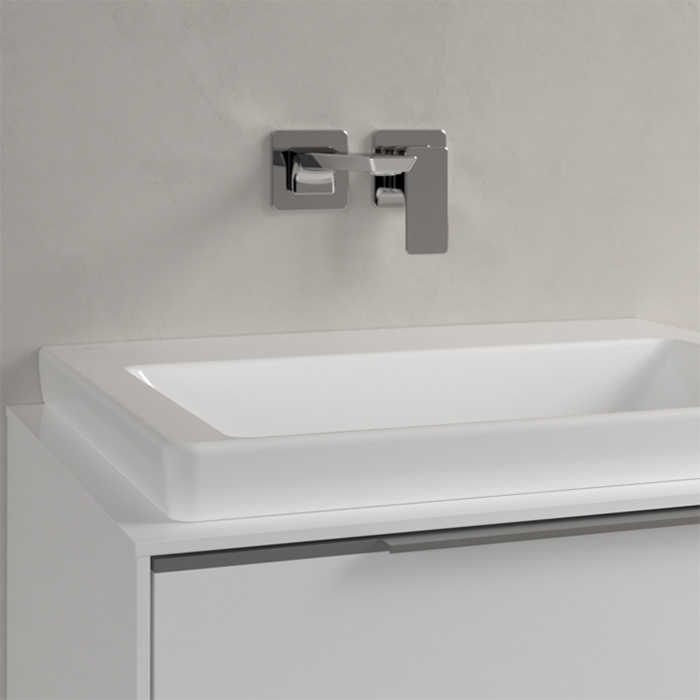 Villeroy&Boch Subway 3.0 Раковина 60х47х16.5см., без отв., подвесная, без перелива, цвет: альпийский белый