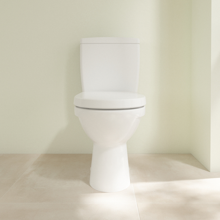 Villeroy&Boch O.novo Унитаз 39x80x63см., напольный, безободковый, с гориз. выпуском, цвет: альпийский белый
