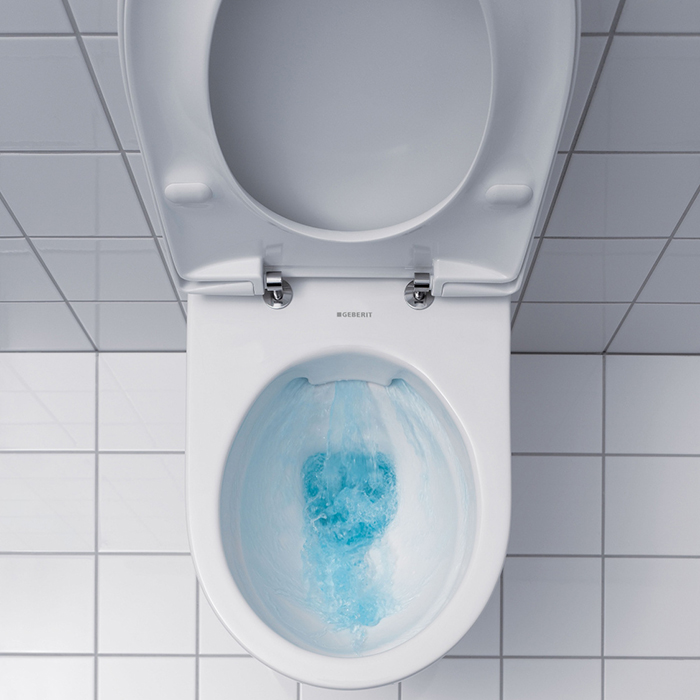 Geberit Renova Унитаз 37х53см., подвесной, безободковый, с крышкой-сиденьем микролифт, цвет: белый