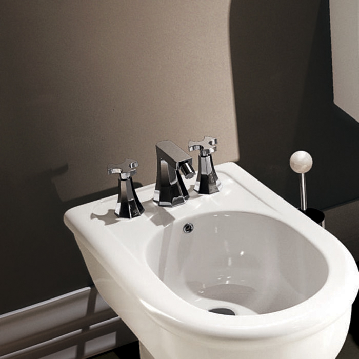 Flaminia Evergreen Смеситель для биде, на 3 отв. цвет: хром