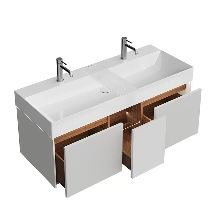 Kerama Marazzi Grande Тумба 120х47х37.3см., подвесная, 3 ящика, цвет: архитектурный серый