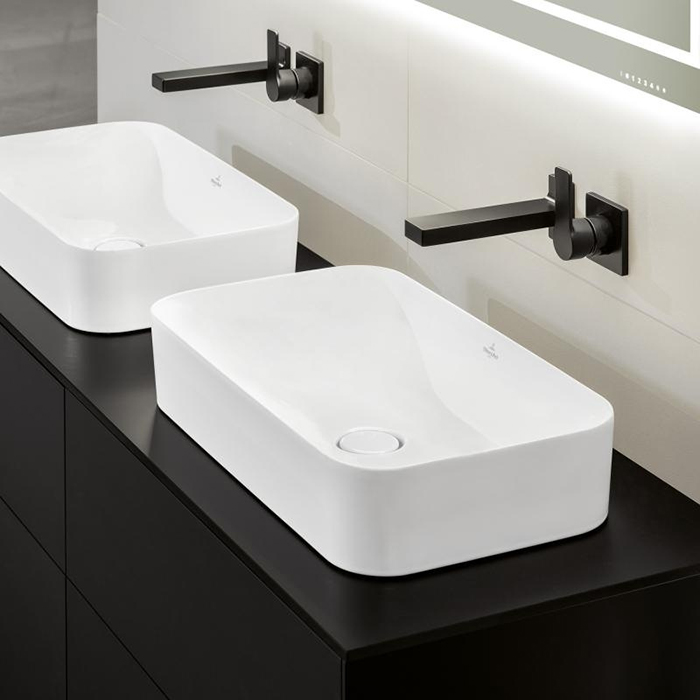 Villeroy&Boch Finion Раковина 60x35см., накладная, без отв., без перелива, CeramicPlus, цвет: белый матовый