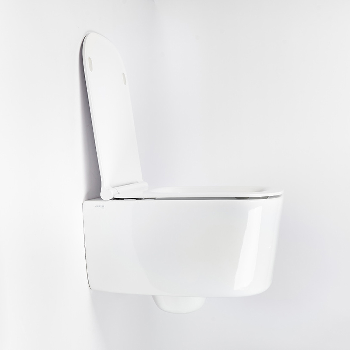 Galassia Meg11Pro Унитаз подвесной 55x35см., безободковый, с сиденьем 5478 цвет: белый