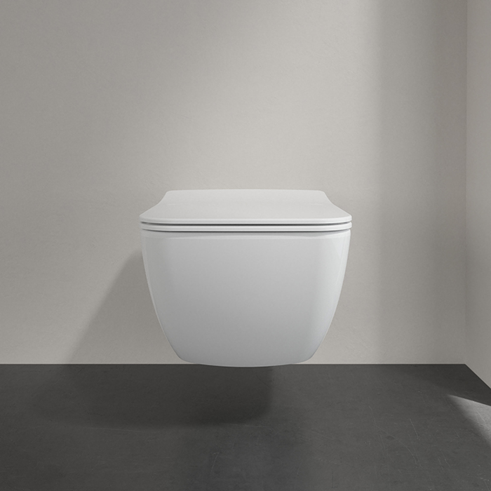 Villeroy&Boch Venticello Унитаз подвесной 37.5x56см, сиденье SlimSeat, микролифт, цвет: альпийский белый